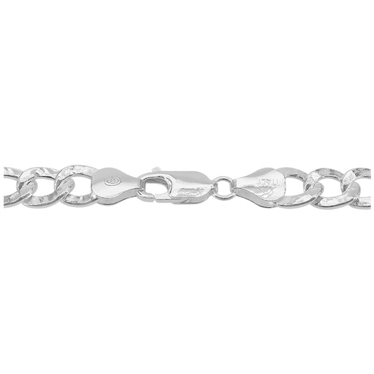 ਸਟਰਲਿੰਗ ਸਿਲਵਰ, ਅਲਟਰਾ ਫਲੈਟ ਕਰੇਨ ਚੇਨ (7.8mm)