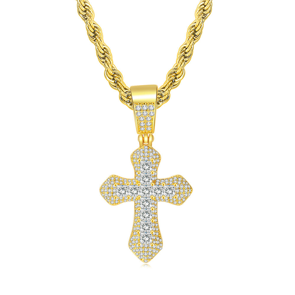 Cz Mini Cross Pendant