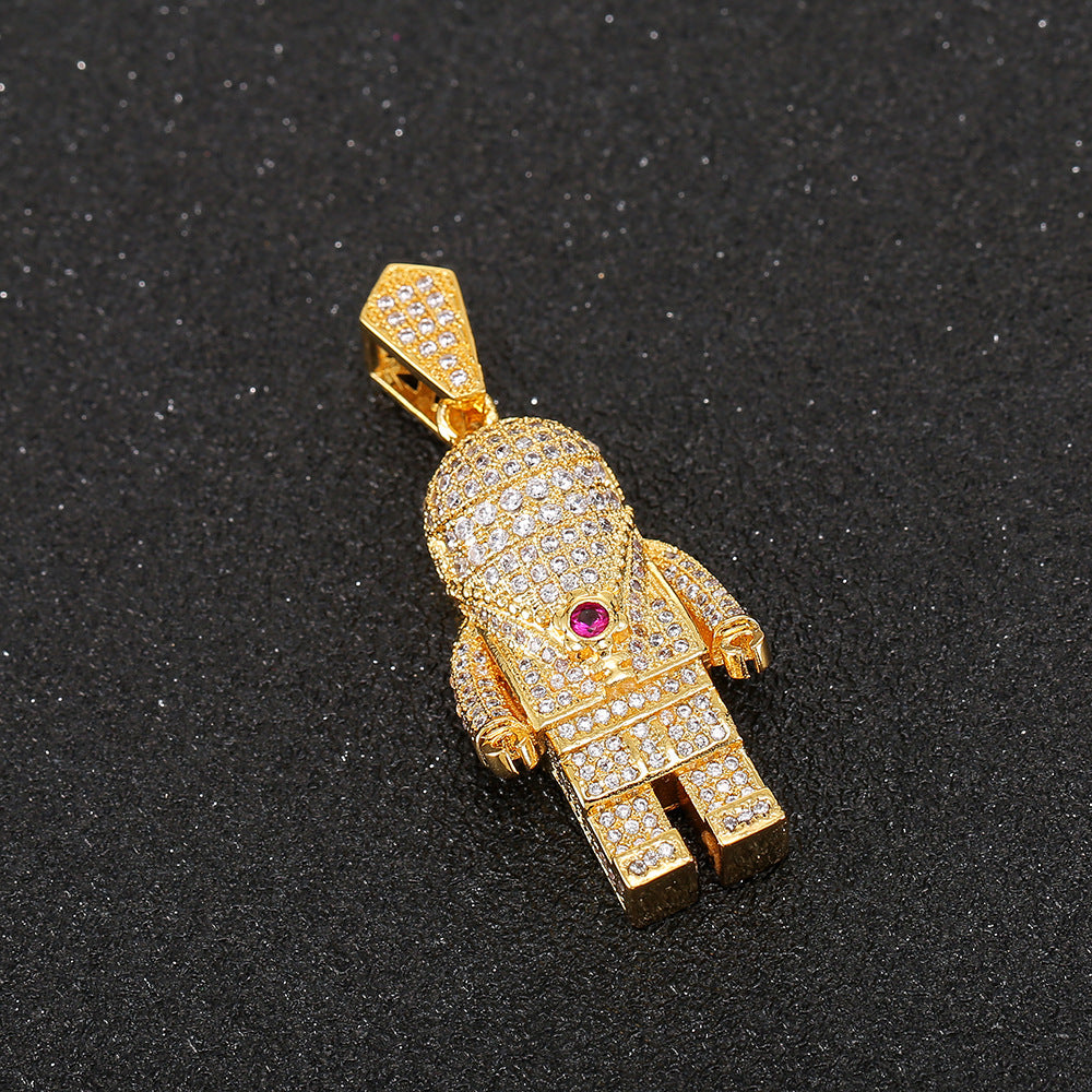 Gold Plate Lego Necklace