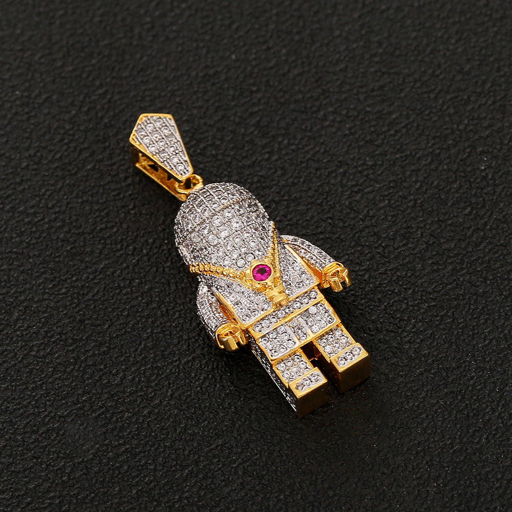 Gold Plate Lego Necklace