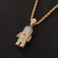 Gold Plate Lego Necklace