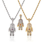 Gold Plate Lego Necklace