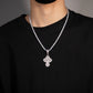 Cz Diamond Cloud Cross Charm Necklace Pendant