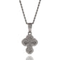 Cz Diamond Cloud Cross Charm Necklace Pendant