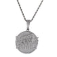 Big Medallion Round Disc Letter Money And Family Pendant Necklace