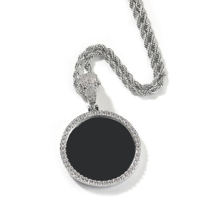 Pendentif photo rond personnalisé
