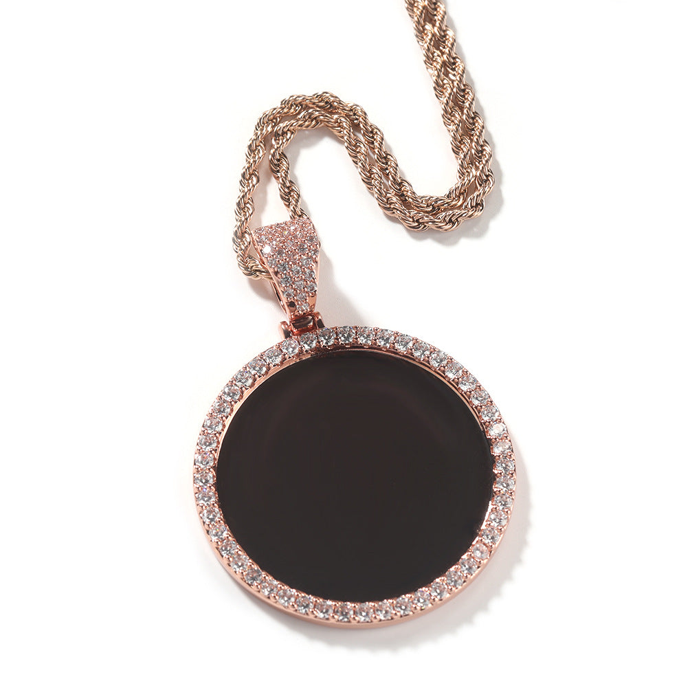 Pendentif photo rond personnalisé