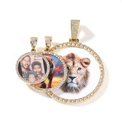 Pendentif photo rond personnalisé
