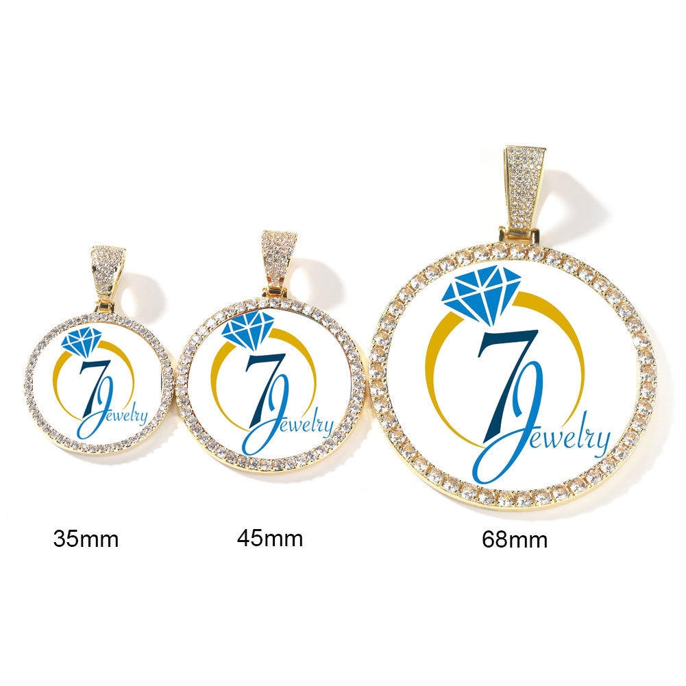 Pendentif photo rond personnalisé
