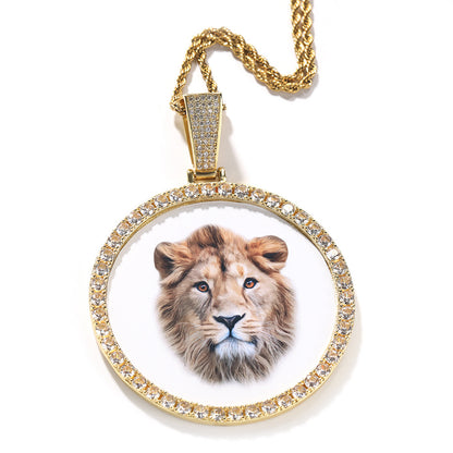 Pendentif photo rond personnalisé