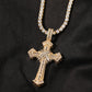 baguette cross pendant charms