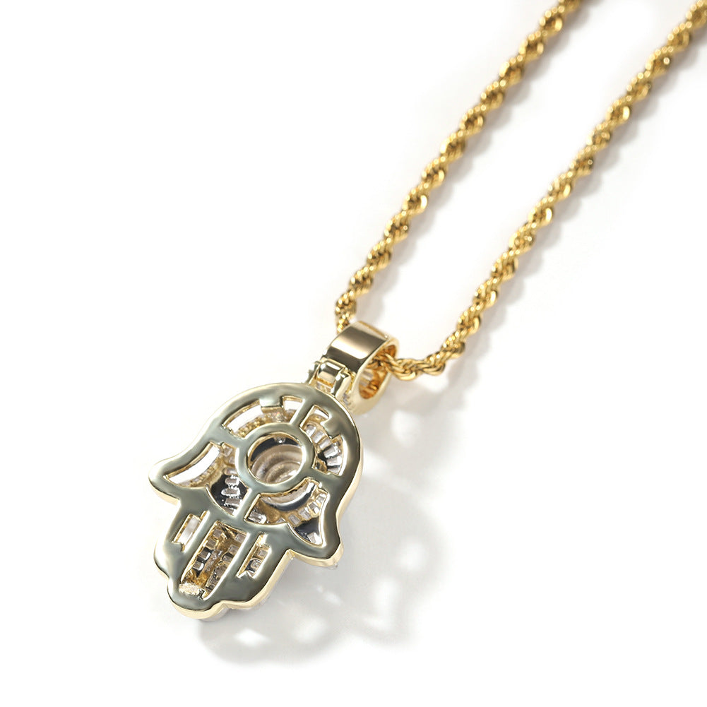 Double Layer Hamsa Hand Gold Plated Charms and Pendants