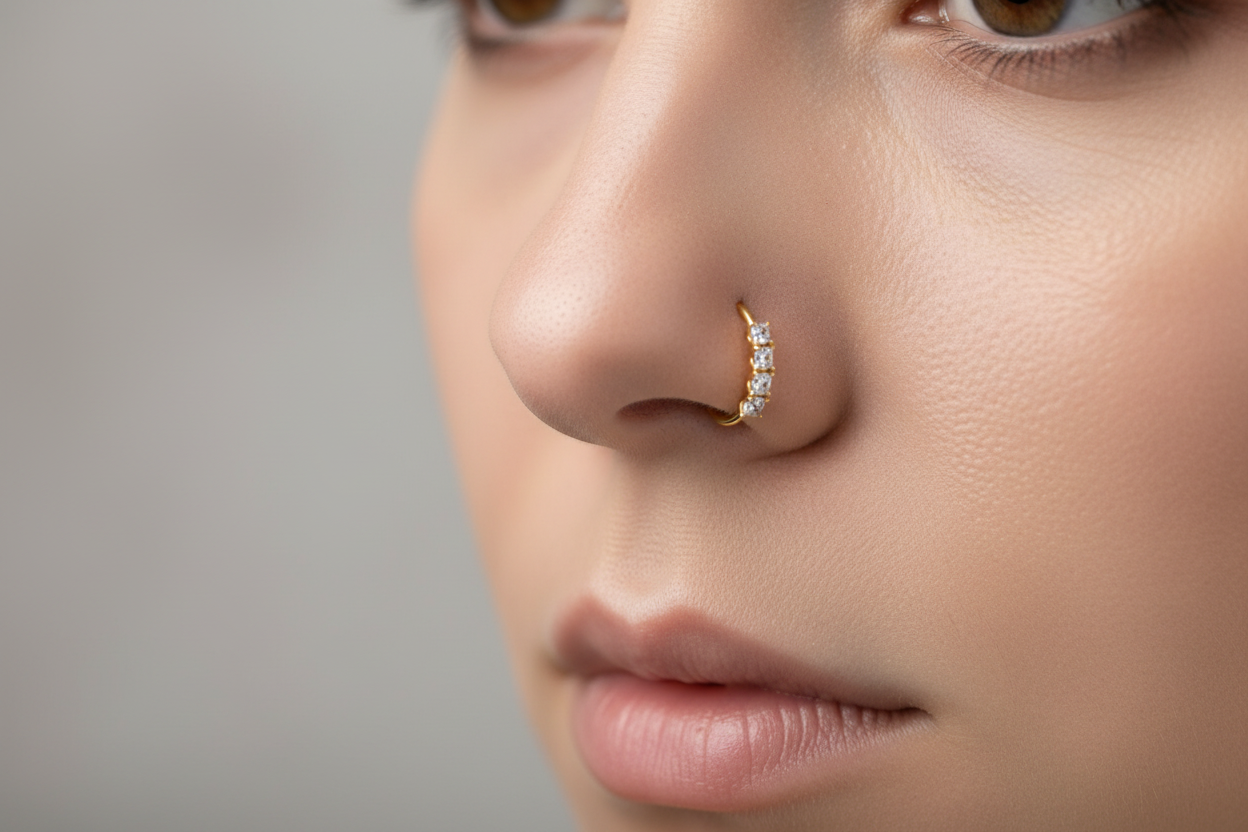 Anneau de nez en or 14 carats