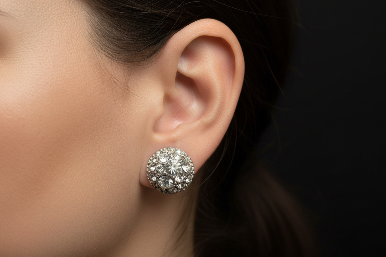 Magnetic Crystal Stud Earrings (No Piercing)