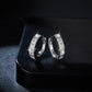 Real Silver Moissanite Hoop Earrings