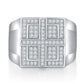 Real Silver Moissanite Cross Ring