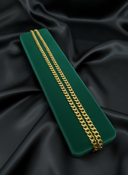 Miami cuban link gold plated unisex chain