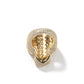 Iced Out 5A Zircon 18K Gold Plated Big Chunky Baguette Cross Finger Ring