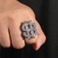 Iced Out Cz Dollar Sign Dollar Ring