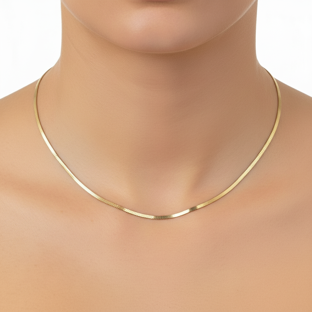 Real gold snake chain(3.5mm)