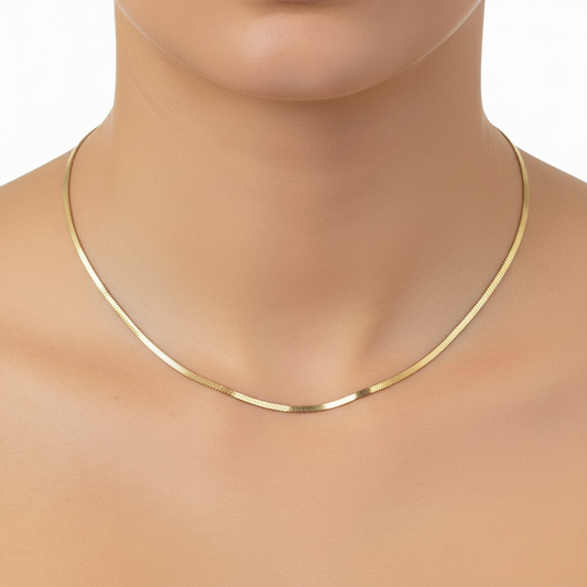 Real gold snake chain(3.5mm)