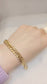 18k gold plated Cuban link smooth cut bracelet