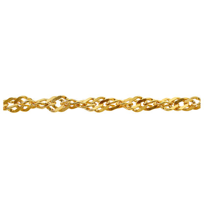 Chaîne Singapour en or véritable (1,2 mm)