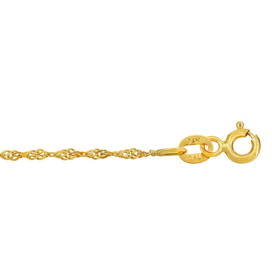Real Gold  Singapore Chain (1.2mm)
