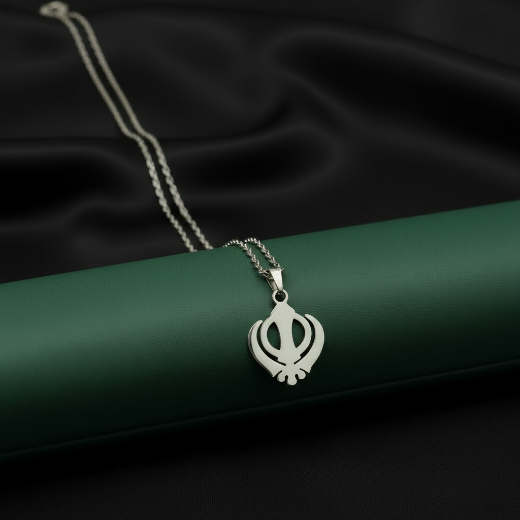 Khanda Silver; Necklace made to touch your soul | The best Religious Necklaces on earth