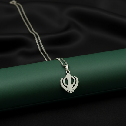 Khanda Silver; Necklace made to touch your soul | The best Religious Necklaces on earth