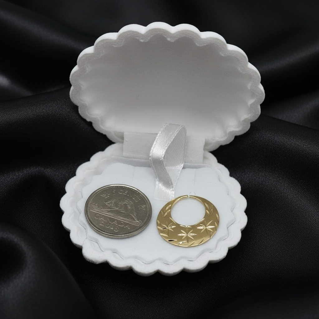 18k Real Gold Nattiyan Classic Earrings (Sizes Available)