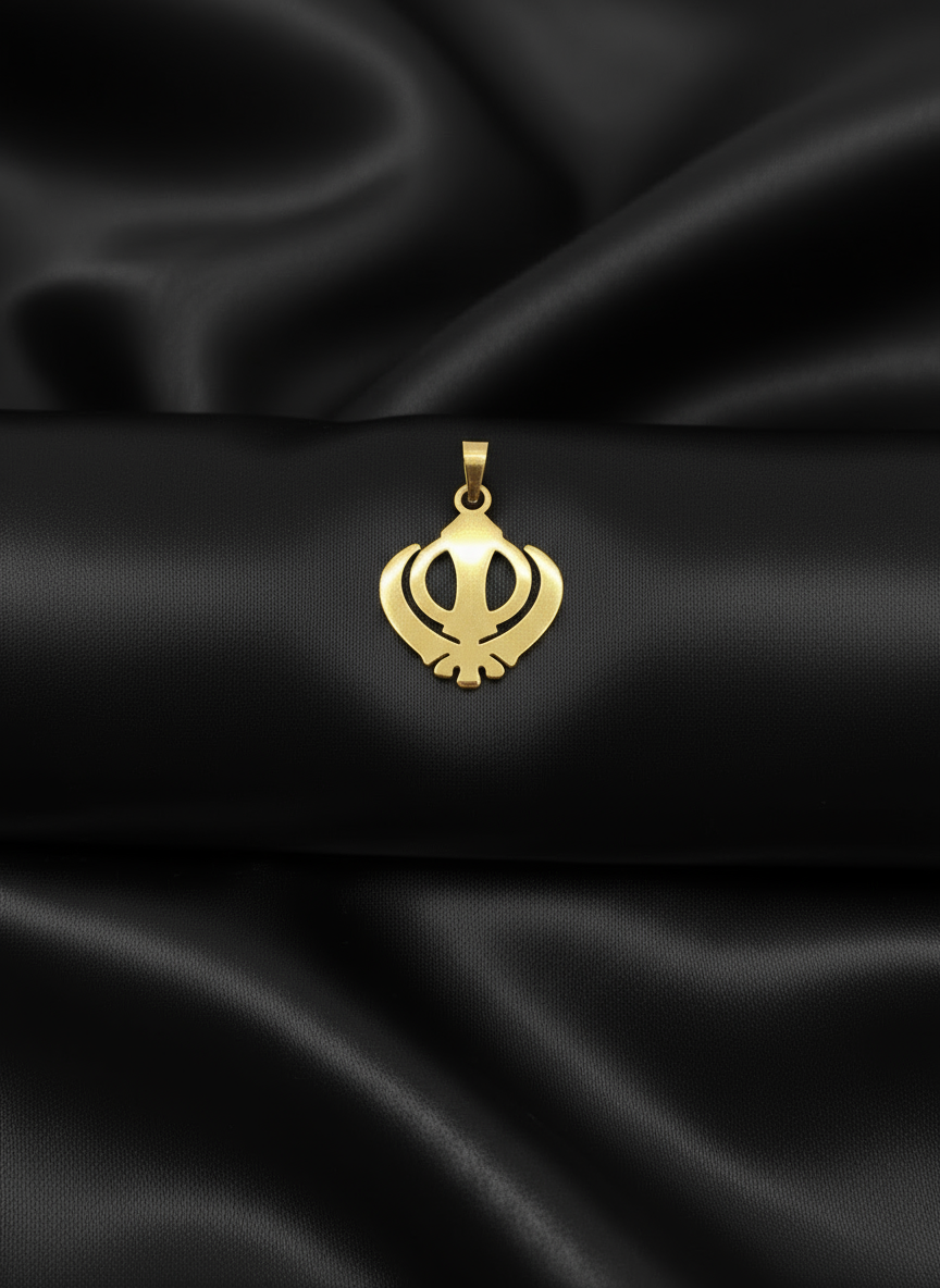 Khanda  Necklace; 18k Gold Plated