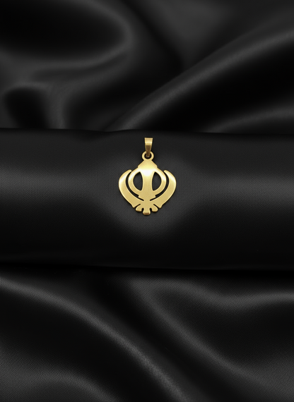 Khanda  Necklace; 18k Gold Plated