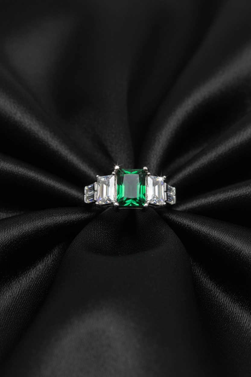 Bague en argent sterling 925 avec pierre en zircone cubique !