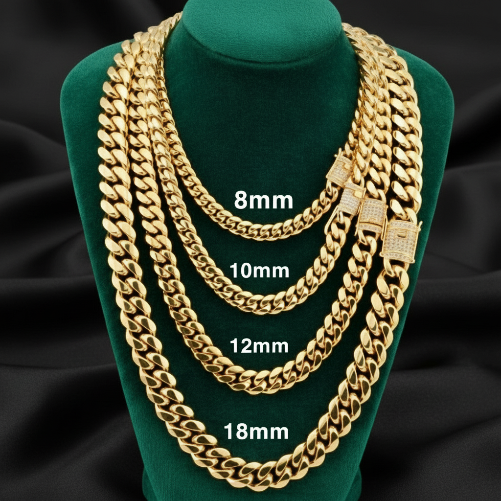 18k Gold Plated Miami Cuban Chains