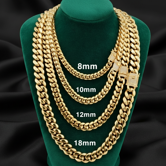 18k Gold Plated Miami Cuban Chains