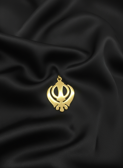 Khanda  Necklace; 18k Gold Plated