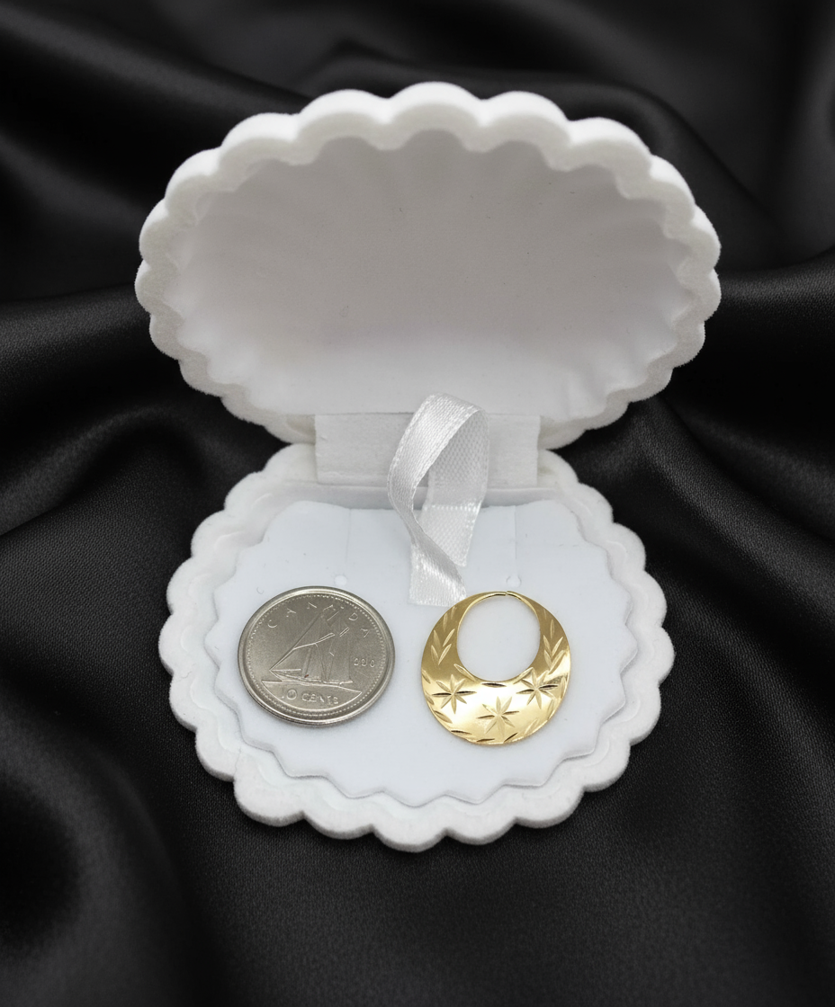 18k Real Gold Nattiyan Classic Earrings (Sizes Available)