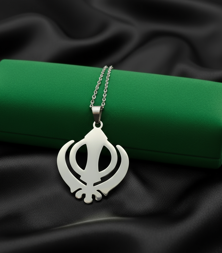 Khanda Silver; Necklace made to touch your soul | The best Religious Necklaces on earth