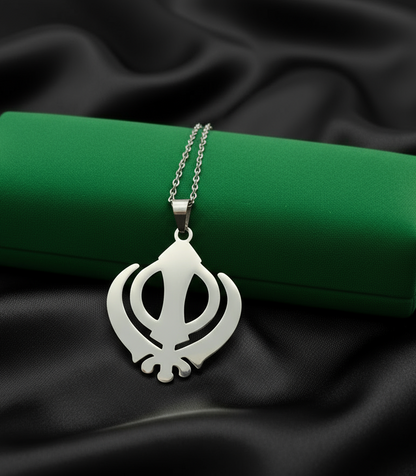 Khanda Silver; Necklace made to touch your soul | The best Religious Necklaces on earth