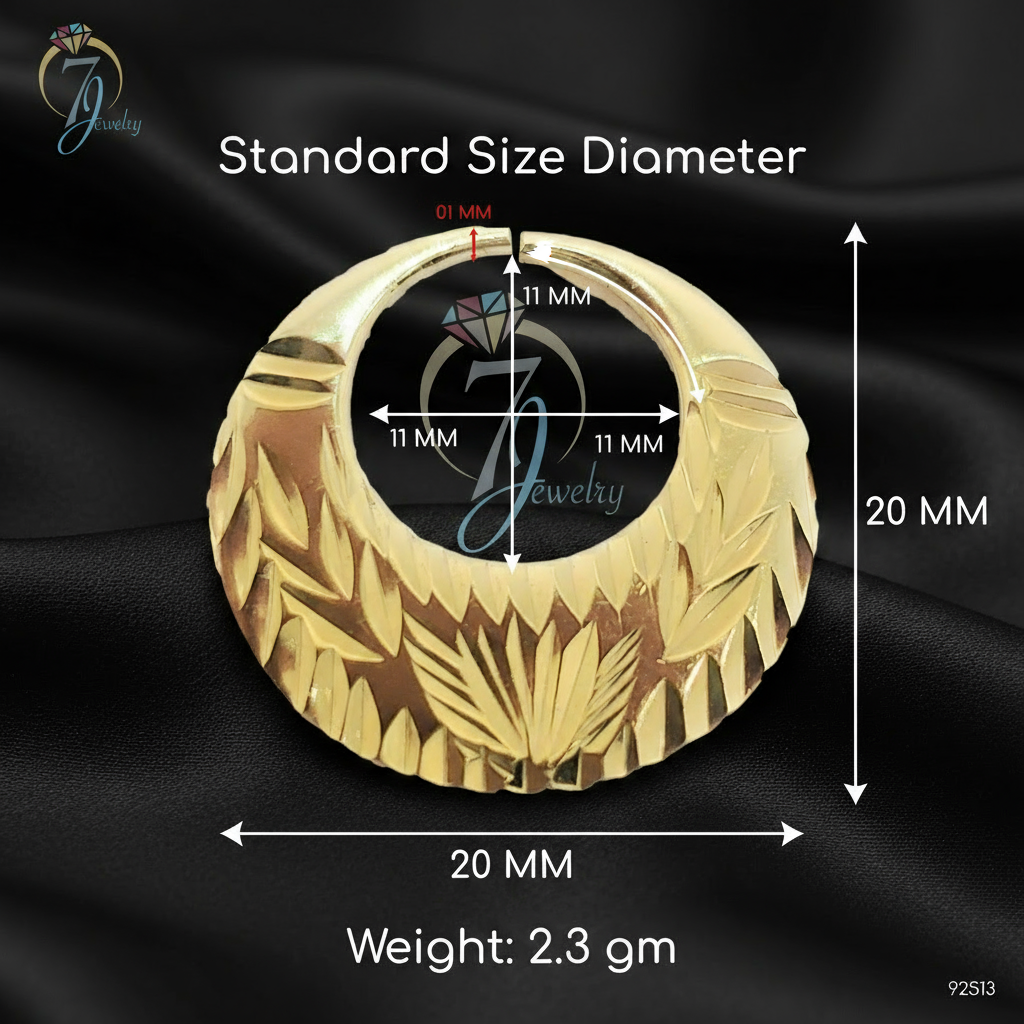 Real Silver Latest Design Nattiyan Earrings (Sizes Available)