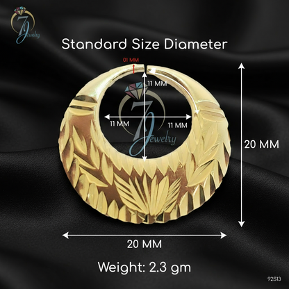 Real Silver Latest Design Nattiyan Earrings (Sizes Available)