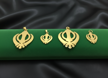 Khanda  Necklace; 18k Gold Plated