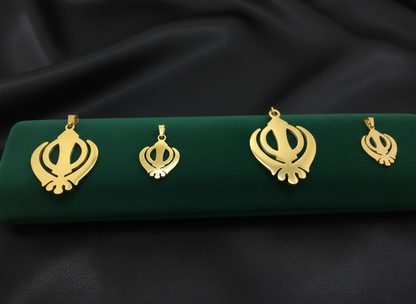 Khanda  Necklace; 18k Gold Plated