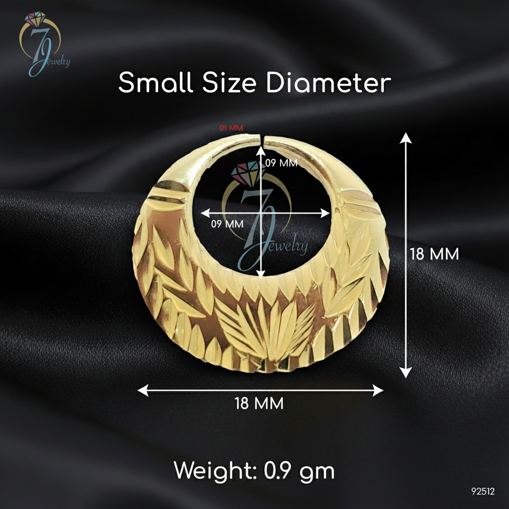 Real Silver Latest Design Nattiyan Earrings (Sizes Available)