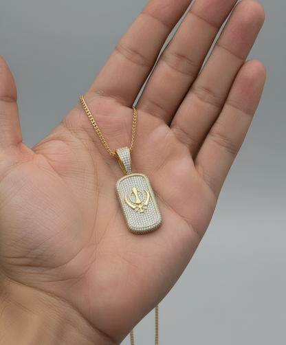 Pendentif Khanda glacé