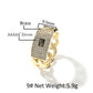 14K Gold Plated Cute Monaco S Cubic Zirconia Copper Cuban Ring