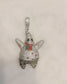 Iced out white gold plated Patrick Pendent