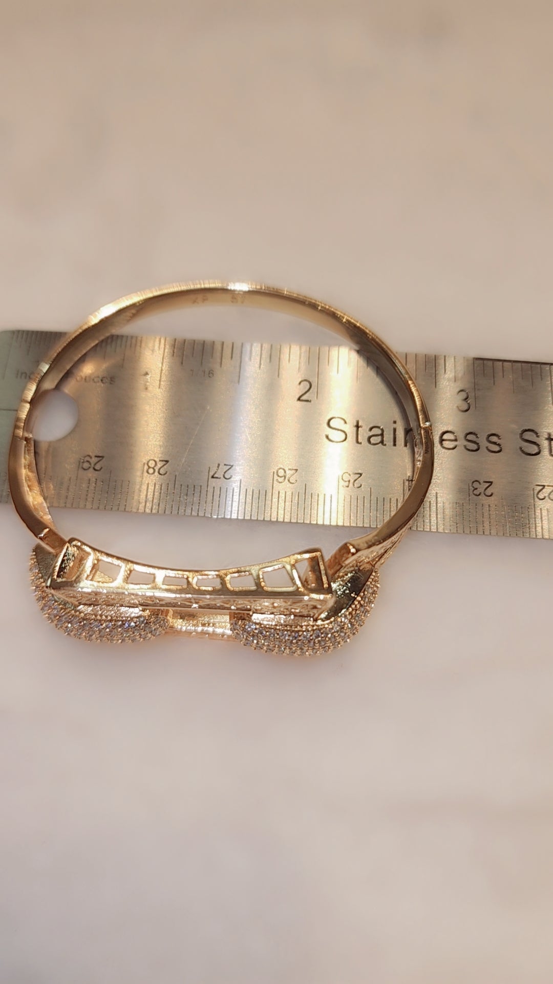 Gold plated bangle