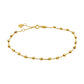Bracelet en or 10 carats avec perles en forme de boule taillées en diamant, 6,5″ + 0,5″ + 0,5″ d'extension (2,5 mm)